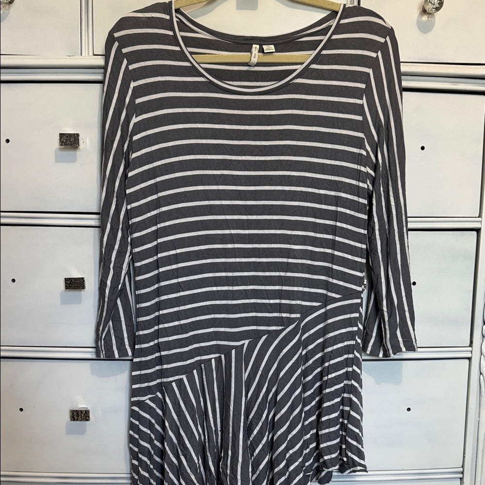 Striped Gray Women's Top